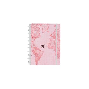 Imagem de Caderno By Gocase Mapa Mundi Rosa Grande Cigd4107