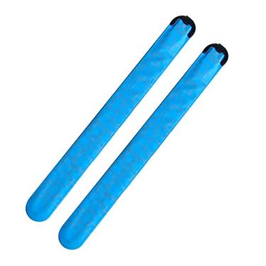 Imagem de 2 pulseiras com luzes de LED, braçadeiras que brilham na noite escura, carregamento USB, 3 modos de luz, pulseiras de LED brilham para shows, festivais, esportes, festas, atividades noturnas, One Size