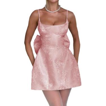 Imagem de Vestido de boas-vindas Cudiew Satin Jacquard A-Line Dusty Pink