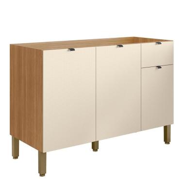 Imagem de Balcao Para Pia 120 Cm Mdf Vert Plus Freijo Soft Ktp