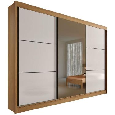 Imagem de Guarda Roupa Los Angeles Cinamomo Off White 3 Portas 6 Gavetas D?doro