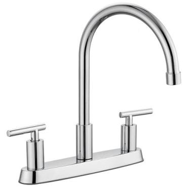 Imagem de Torneira de cozinha Cinwiny High Arc, bico giratório de 360, 2 alças