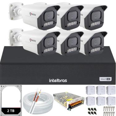 Imagem de Kit 6 Câmeras Full Color C/Áudio Dvr Intelbras 8 canais 2TB
