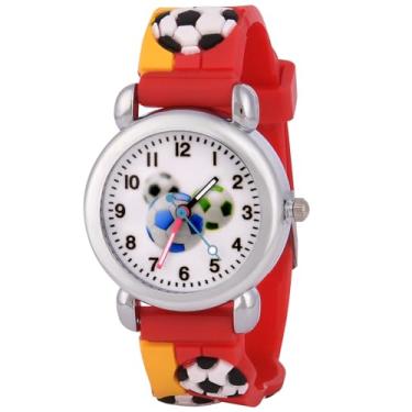 Imagem de OFFCUP Relógio infantil, relógios infantis analógico, relógio de aprendizado de desenho animado 3D movimento de quartzo, pulseira de relógio de silicone, 3 anos a 11 anos, relógio de pulso menina