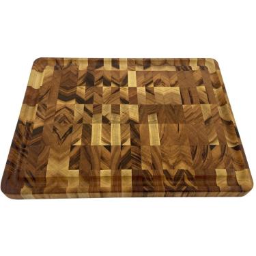 Imagem de Tábua Para Churrasco Tramontina Retangular Em Madeira Muiracatiara Com Acabamento Em óleo 45x34 Cm.