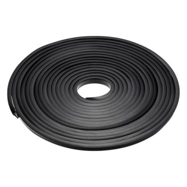 Imagem de YOKIVE Acabamento de borda de canal U de borracha, tira de vedação de porta em forma de U, ajuste de borda de 9,5 cm | Protetor de borda de metal ótimo para portas de carros, chapa metálica (preta, 6