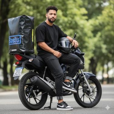 Imagem de Baú de Lona 50L Impermeável para Entregadores Flexível e Resistente Baslu