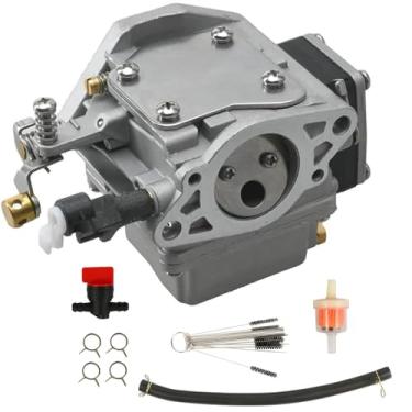 Imagem de CQYD Carburador 63V-14301 compatível com Yamaha 9.9HP 15HP substituição de motor de popa 2 tempos 63V-14301-10-00 63V-14301-00 63V-14301-00