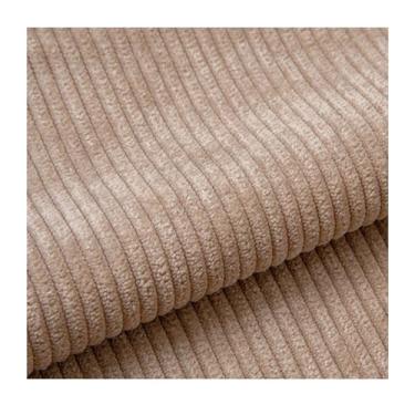 Imagem de JIYCD Tecido de veludo cotelê 149.9 cm x 99.1 cm por metro sólido grosso tecido de veludo cotelê elástico para costura artesanato almofada casaco camisa calças sofá DIY artesanato material (cor: cáqui