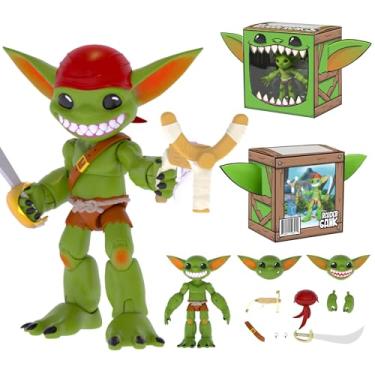 Imagem de Plunderlings Raider Gank, Lone Coconut Action Figure, Unique Pirate Goblin Figures, Fresh Character Line with 3 Swappable Faces, Magnetic Hats & Mix-and-Match Gear