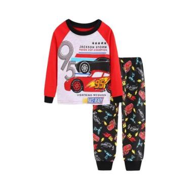 Imagem de Conjunto De Pijamas De Carros McQueen Para Meninos, Primavera E Outono