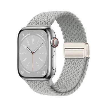 Imagem de Pulseira De Nylon Trançada Compatível Com Apple Watch Series S10 46mm 