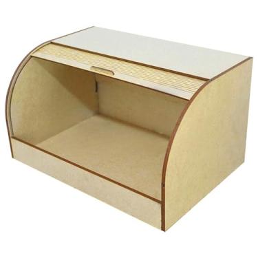 Imagem de Porta Pão Pães Bolo Massa Armazenamentos Organizador Cesta Com Tampa Retratil