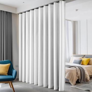 Imagem de Cortinas divisórias de quarto, cortinas blackout de teto com gancho branco 21 x A 20 m
