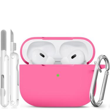 Imagem de Capa para Airpods Pro 3 (2025), capa de silicone macio para Apple AirPods Pro 3ª geração, capa com limpeza e chaveiro, à prova de choque e proteção antiarranhões