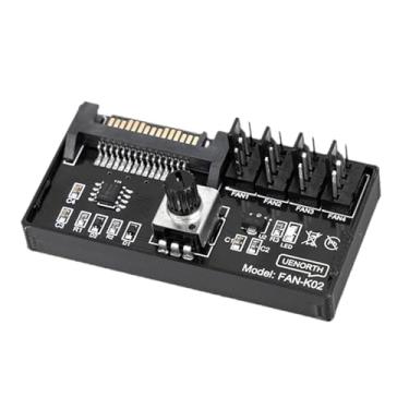 Imagem de Esquirla Controlador de velocidade de ventoinha PWM, hub de ventoinhas PWM, fácil de instalar, acessórios para computador.