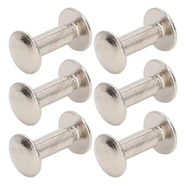 Imagem de YOUTHINK 200 Conjuntos de Parafusos de Ligação de Livros, Rebites de Latão para Projetos Diy, Cabeça Redonda Durável para Artesanato Em Couro e Scrapbooking (Prata)