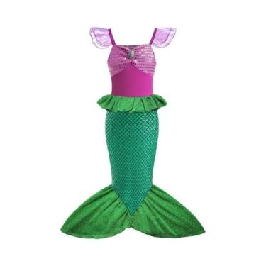 Imagem de Fantasia De Princesa Sereia Para Meninas, Fantasia De Cosplay Para Fes