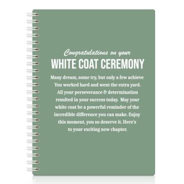 Imagem de XQLZY Congratulations On Your White Coat Cerimônia Caderno Espiral Verde, Presentes de Cerimônia de Jaleco Branco para Filha Filha, Presentes de Graduação Escola de Medicina para Fisioterapia Médico