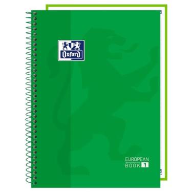 Imagem de Caderno Espiral Capa Dura – Oxford Europeanbook – 1 Materia – 80 Folhas – Verde