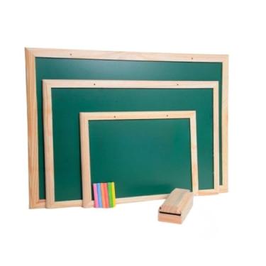 Imagem de Cavalete, Lousa Quadro Escolar Souza com Porta Giz Apagador e Giz(40x30 com porta giz)