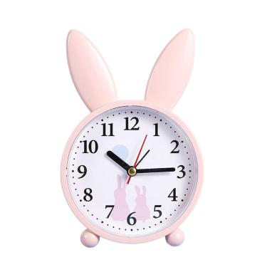 Imagem de Despertador Cute Cartoon Rabbit Silent Sweep para crianças