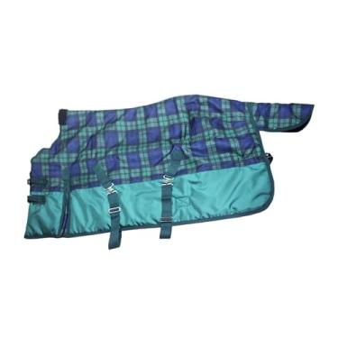 Imagem de Generic Manta de inverno para cavalos, à prova de vento, fácil de instalar, impermeável e com proteção para a barriga, 90cm