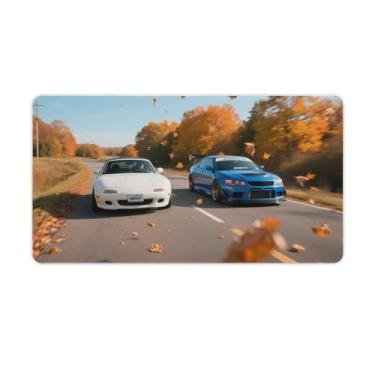 Imagem de HouLaiZhe JDM Tapetes de mesa de carro JDM Mx5 Racing Highway Speed Cool Gaming Mouse pads de mesa grandes para teclado de mesa tapete de computador 40 x 75 cm