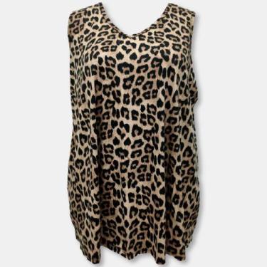 Imagem de Blusa Bata Regata Malha Viscolycra Plus Size Tamanho 52 54 - - Sarat M