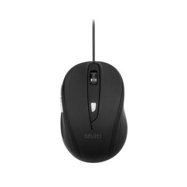 Imagem de Mouse Com Fio Comfort Conexão USB 1600dpi Ajustável Cabo de 130cm 6 Botões Textura Emborrachada Preto - MO241OUT [Reembalado] MO241OUT