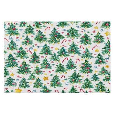 Imagem de CEBUGI Tapete de área 60 x 90 cm macio lavável tapete antiderrapante com suporte de borracha tapetes de área de árvore de Natal para sala de estar, quarto, decoração de casa