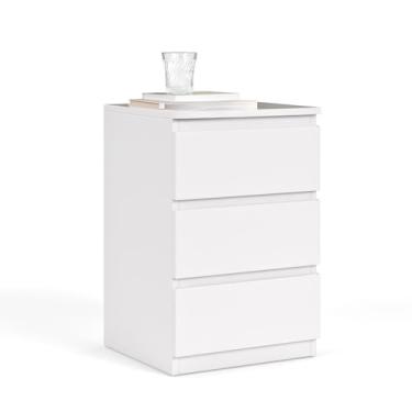 Imagem de Mesa De Cabeceira 3 Gavetas Quarto (PEQUIM - BRANCO)