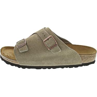 Imagem de Birkenstock Sandália feminina de lã/couro Zurich, Cinzento-acastanhado, 38 EU Schmal