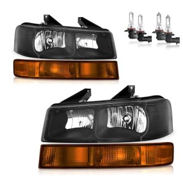 Imagem de Vizotae Conjunto de faróis para Chevy Express 2003-2023 1500 2500 3500 GMC Savana 1500 2500 3500 substituição de farol, farol alto/baixo com lâmpadas, lado do motorista e do passageiro