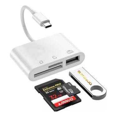 Imagem de Leitor Cartão Memória Adaptador Usb-c Otg Usb 3.0 Tf Sd Cf
