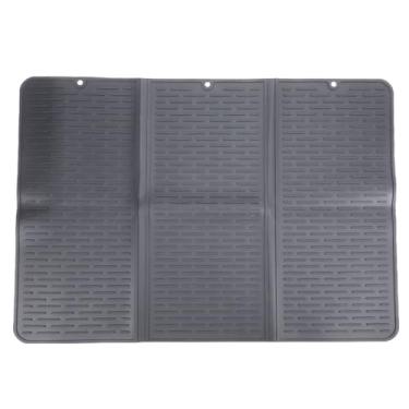 Imagem de Pssopp Tapete de Isolamento Térmico de Tigela, Design de Armazenamento Suspenso, Antiderrapante, Dobrável, Almofada de Drenagem de Secagem de Prato de Silicone para Porta-colheres de (Tamanho grande)