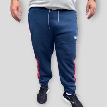 Imagem de Calça Moletom Masculina Plus Size Punho Elástico Flanelada-Masculino