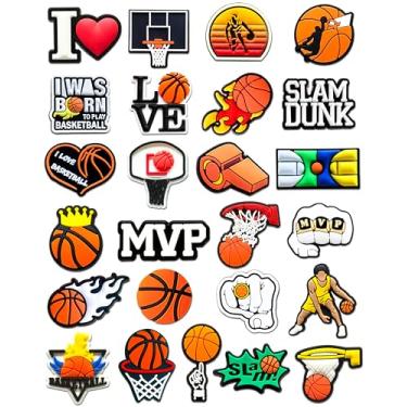 Imagem de Mowzury Bolas esportivas pingentes de sapatos para meninos, basquete, futebol, beisebol, softball, hóquei, decoração para pulseira, acessórios bonitos para crianças, adolescentes, homens, presentes de