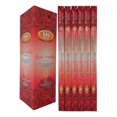 Imagem de Incenso Indiano Bic Rosa Vermelha - Harmonia 6 Caixas