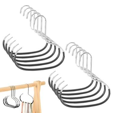 Imagem de Cabide de Aço para Lenços, Gancho de Armazenamento Multifuncional Resistente para 10 Peças, Prateleira Organizadora Para Chapéus E Bonés De Baseball, Para Gravatas Cintos Camisetas Roupa Sutiãs E Gorr