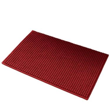 Imagem de Kit Tapete Banheiro 40x60 Antiderrapante Bolinha Microfibra Macarrão Luxo Absorvente Para Banheiro e Lavabo Ideal para Família(6,Bordô)
