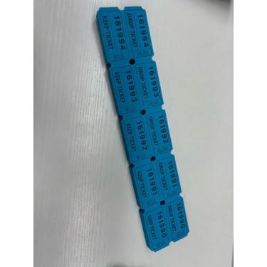 Imagem de THEBLUETOUCH Ingressos para sorteio azul de 5 x 5 cm, total de 1000 peças com números consecutivos, bilhete duplo para eventos, entrada, recompensa de classe, arrecadação de fundos e prêmios - 250
