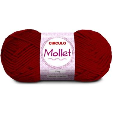 Imagem de Fio Mollet Círculo 100g 200m Lã Acrílica Tricô Crochê Artesanato Touca Cachecol Inverno Novelo (142 - PIMENTA)