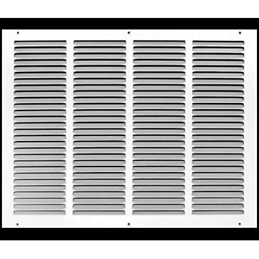 Imagem de Grade de ar de retorno de 56 x 55 cm - parede lateral e teto - difusor de tampa de duto de ventilação HVAC - [branco] [Dimensões externas: 23,75 W x 23,75" h]