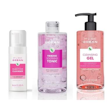 Imagem de Kit De Limpeza Facial Para Pele Seca E Sensível Pure Ocean Sheida, Mul