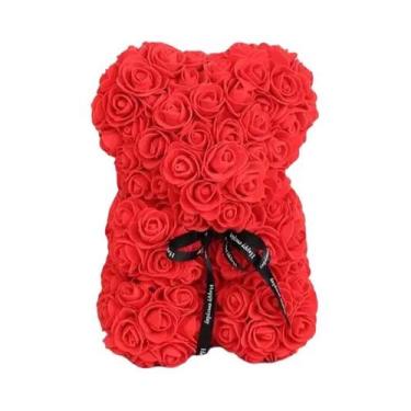 Imagem de Urso De Flores De Rosa Artificial De 25cm Para Namorada, Presente De A