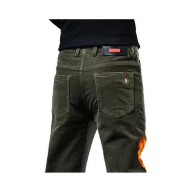 Imagem de Calças De Veludo Cotelê Masculinas Estilo Casual De Negócios Slim Stra