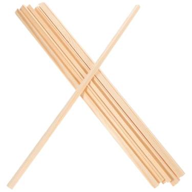 Imagem de Luxshiny 10 peças de tiras decorativas triangulares de moldura de janela de madeira para tela de janela projetos de artesanato DIY escritório em casa, 28 x 0. 61 x 0. 61 cm