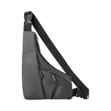 Imagem de Bolsa Transversal Preta Cinza Com Vários Bolsos Para Viagens, Trabalho