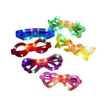 Imagem de Óculos De Festa LED Multicoloridos Com Luz Neon Para Adultos E Criança